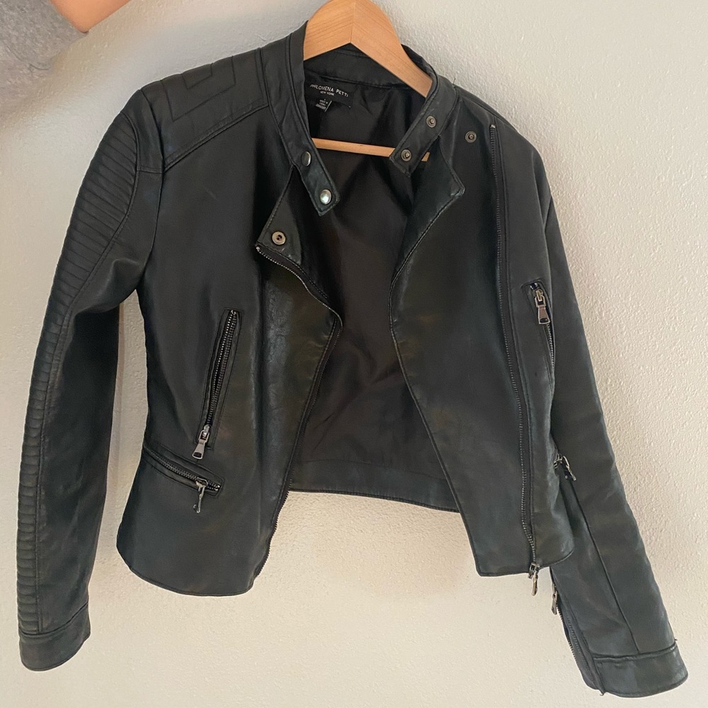 Philomena petti New York faux leather jacket